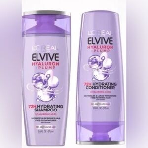 L'Oreal Paris Elvive Hyaluron + Plump Hydrating Shampoo & Conditioner 12.6oz set